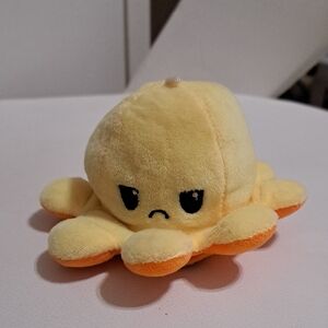 Yellow and Orange Plush Octopus Toy